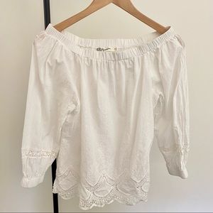 White off the shoulder top